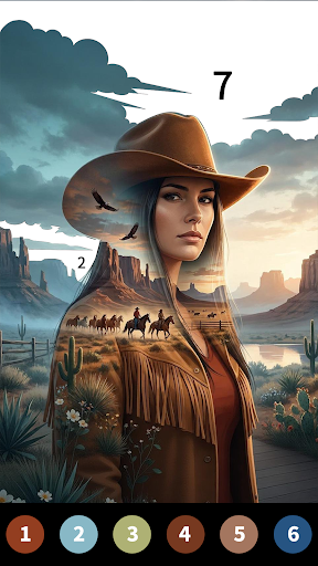 Wild West Color by Number Book Bildschirmfoto 3
