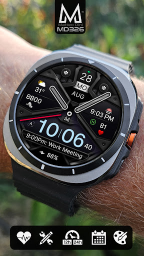 MD326 3D Modern Watch Face Bildschirmfoto 8