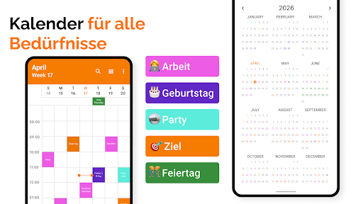 Schlichter Kalender Bildschirmfoto 2