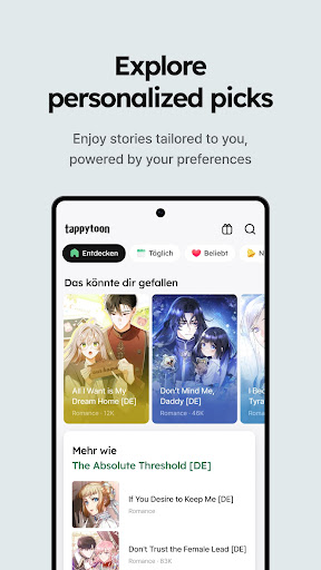 Tappytoon Comics & Webtoons Bildschirmfoto 2