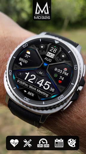 MD326 3D Modern Watch Face Bildschirmfoto 9