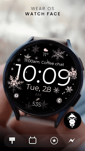 Snowflake rose gold watch face Bildschirmfoto 4