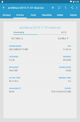 Flud - Torrent Downloader Bildschirmfoto 9