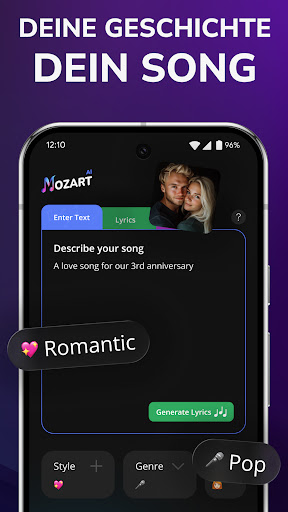 KI-Songgenerator - Mozart AI Bildschirmfoto 14