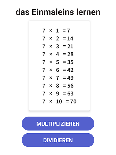 Einmaleins Mathe - Trainer 1x1 Bildschirmfoto 24