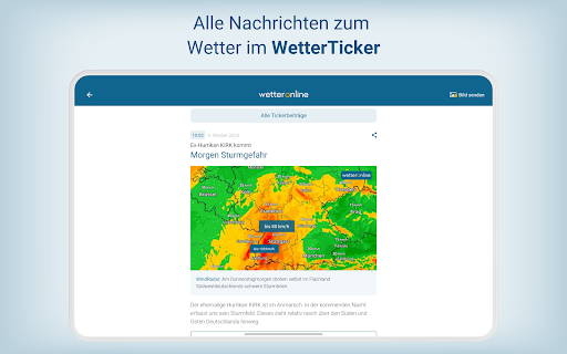 Wetter Online - RegenRadar Bildschirmfoto 20