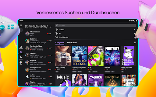 Twitch: Live-Streaming Bildschirmfoto 1