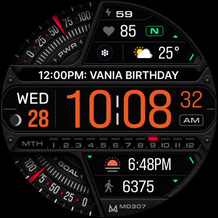 MD307 Digital watch face Bildschirmfoto 16