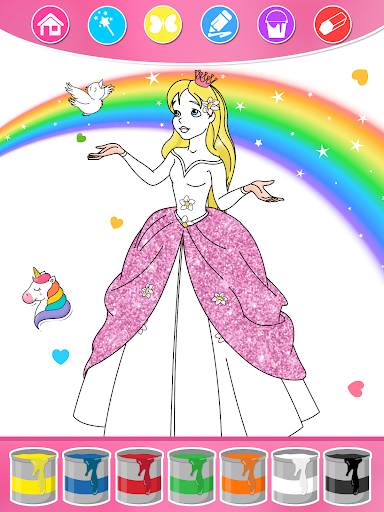 Prinzessin Färbung Glitter Bildschirmfoto 16