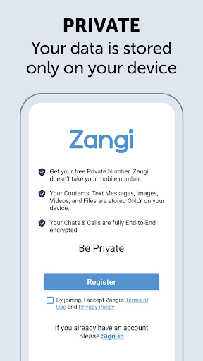 Zangi Messenger Bildschirmfoto 5