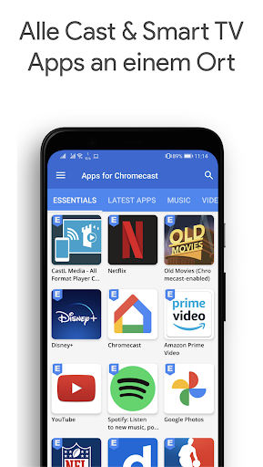 Apps für Chromecast Bildschirmfoto 4