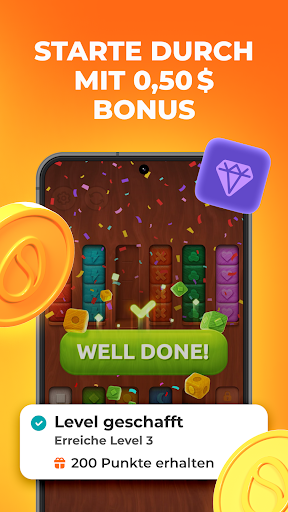 Scrambly: Spiele & Geld App Bildschirmfoto 1