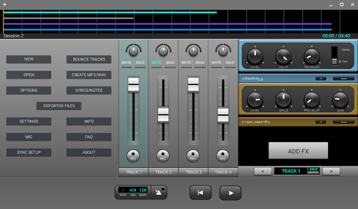 J4T Multitrack Recorder Bildschirmfoto 10
