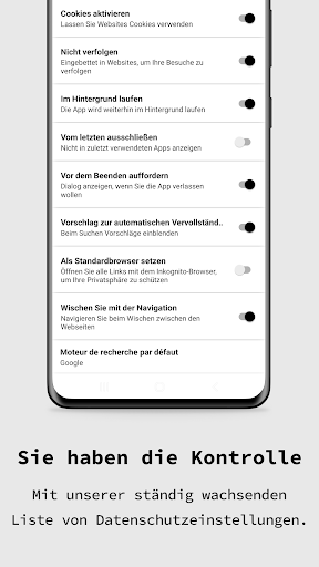 Privater Browser Inkognito App Bildschirmfoto 5