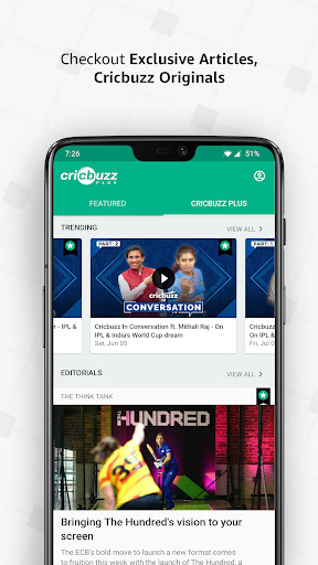 Cricbuzz - Live Cricket Scores Bildschirmfoto 1