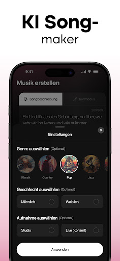 MyTunes: KI-Musik-Generator Bildschirmfoto 17
