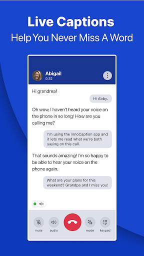 InnoCaption Live Call Captions Bildschirmfoto 1