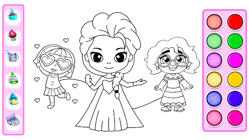 Princess Coloring Book Glitter Bildschirmfoto 5