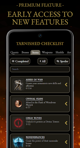 Tarnished Checklist Premium Bildschirmfoto 4
