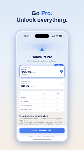 HaloVPN Pro: Fast VPN Proxy Bildschirmfoto 3