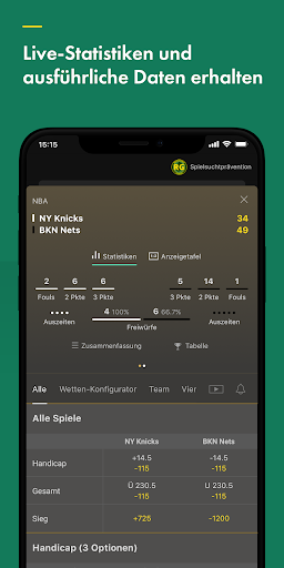 bet365 Sportwetten Bildschirmfoto 8