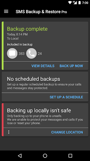 SMS Backup & Restore Pro Bildschirmfoto 3
