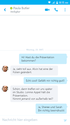 Skype for Business for Android Bildschirmfoto 12