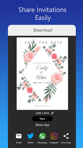 Invitation card Maker, Design Bildschirmfoto 1