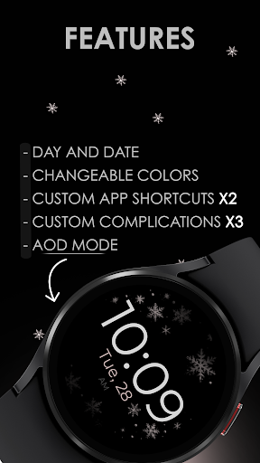 Snowflake rose gold watch face Bildschirmfoto 7