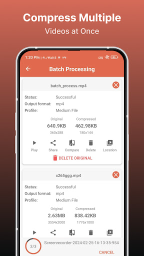 Compress Video Size Compressor Bildschirmfoto 7