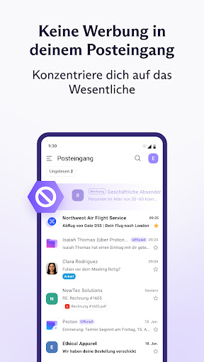 Proton Mail: sichere E-Mails Bildschirmfoto 1