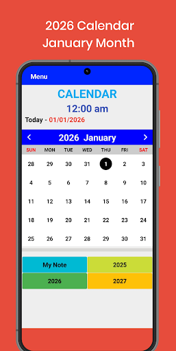 Kalender 2026 Bildschirmfoto 2
