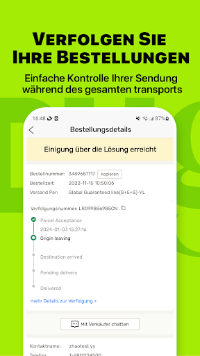 DHgate-online großhändler Bildschirmfoto 2