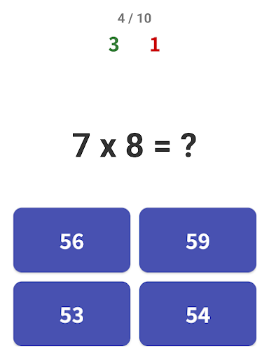 Einmaleins Mathe - Trainer 1x1 Bildschirmfoto 4