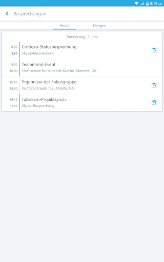 Skype for Business for Android Bildschirmfoto 4