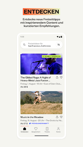 Eventbrite App Bildschirmfoto 1