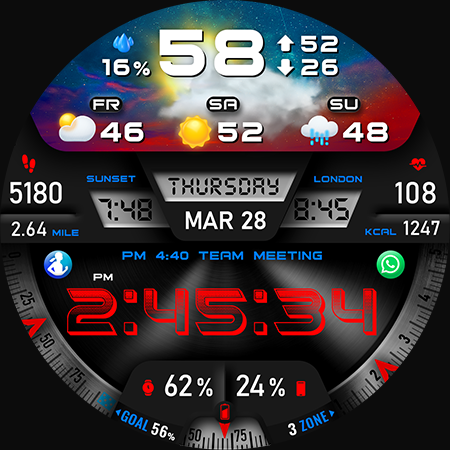 PER27 Digital Watch Face Bildschirmfoto 5