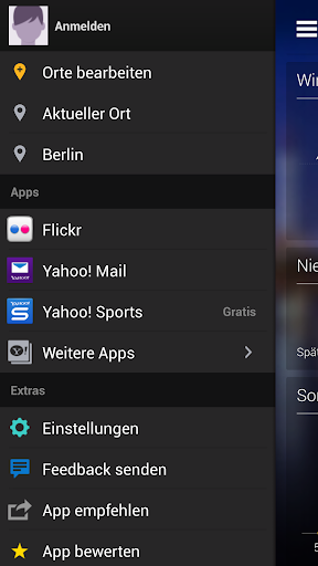 Yahoo Wetter Bildschirmfoto 2