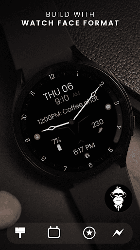 Minimal Black v30 Watch Face Bildschirmfoto 6