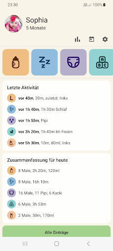 Baby Tracker - Stillen App Bildschirmfoto 1