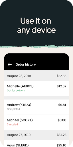 Uber Eats Bestellmanager Bildschirmfoto 1