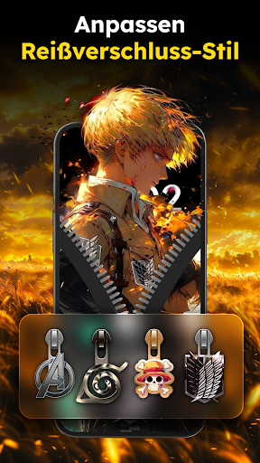 Zipper Lock Wallpapers Screen Bildschirmfoto 2