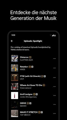 TIDAL Music: HiFi-Sound Bildschirmfoto 1