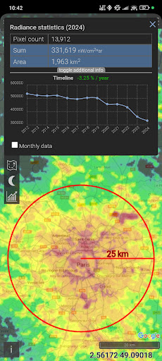 Light pollution map Bildschirmfoto 10