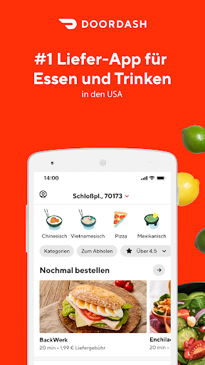 DoorDash - Essenslieferung Bildschirmfoto 1