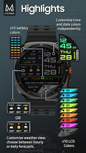 MD339 Digital watch face Bildschirmfoto 1