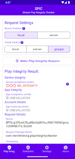 SPIC - Play Integrity Checker Bildschirmfoto 3