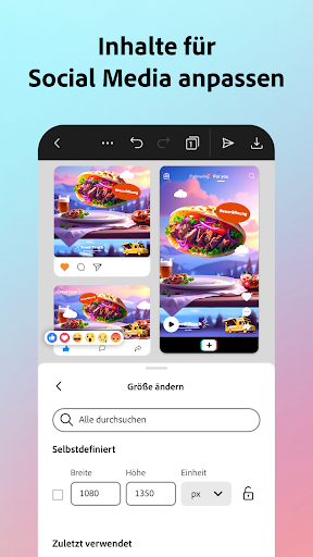 Adobe Express: KI Foto, Video Bildschirmfoto 24