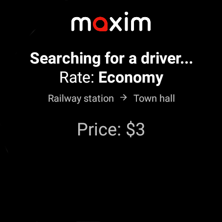 maxim — order a taxi & food Bildschirmfoto 9