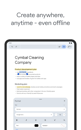 Google Docs Bildschirmfoto 2